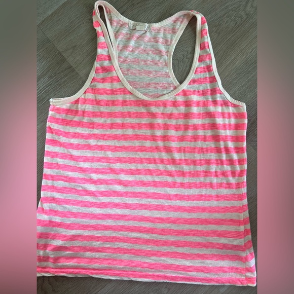 Forever 21 Hot Pink & White Striped Race Back Tank - Picture 1 of 2